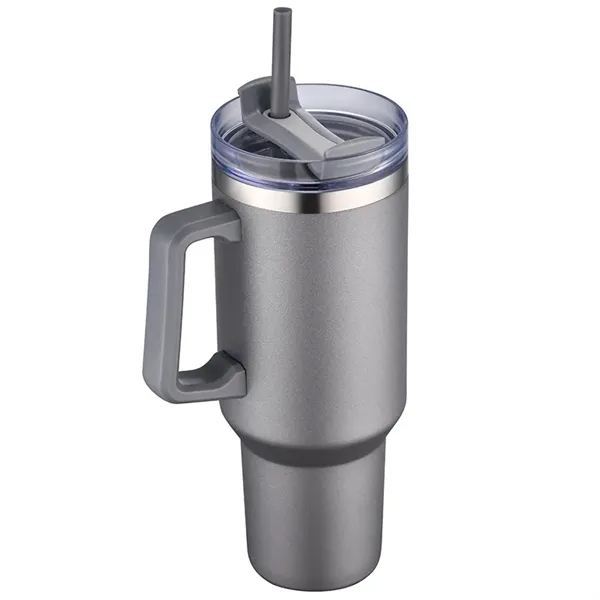 40 oz tumbler w/ handle & straw, insulated... from ASI 36558 Aprons, Etc.