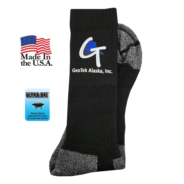 Steel toe boot socks with full cushion foot and leg, moisture... from ASI 90160 Suntex Industries