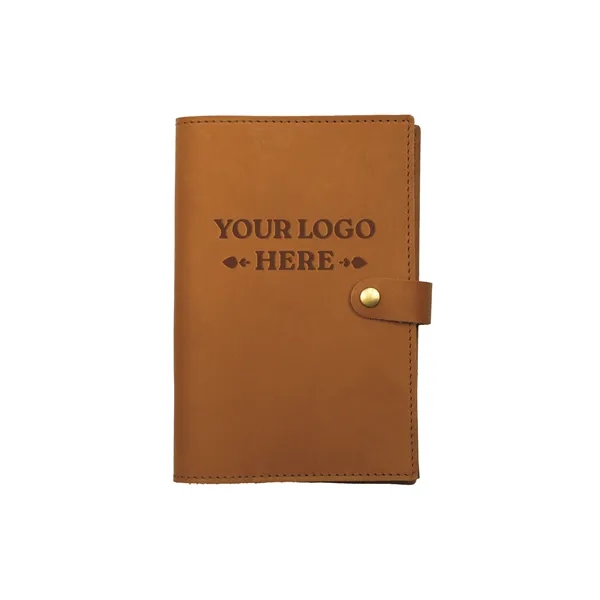 Full-grain leather journal cover with included journal insert. Customized with a... from ASI 75126 Oowee Products