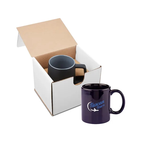 11-ounce ceramic mug with a C-shaped handle; kraft gift box included.... from ASI 79530 Prime Line