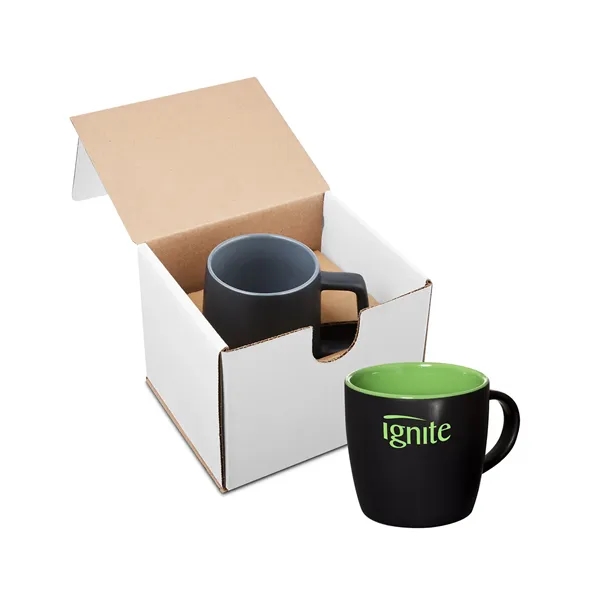 12 ounce ceramic mug with a kraft gift box.... from ASI 79530 Prime Line