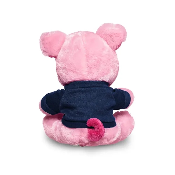 4" x 7.75" x 6" plush polyester pig in custom color... from ASI 79530 Prime Line