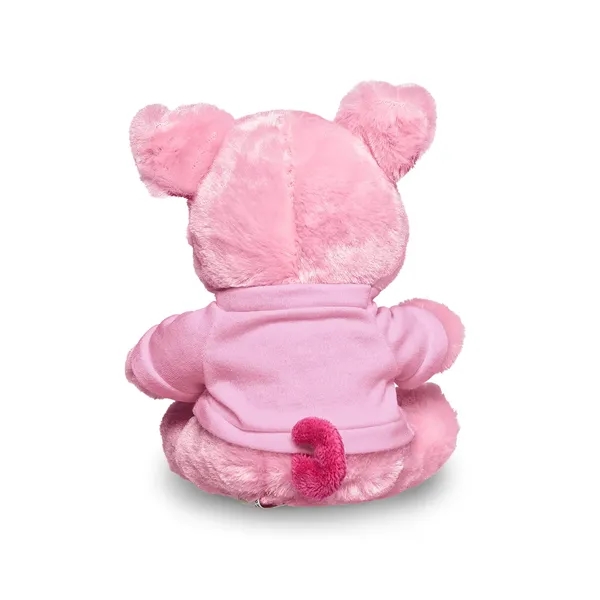 4" x 7.75" x 6" plush polyester pig in custom color... from ASI 79530 Prime Line