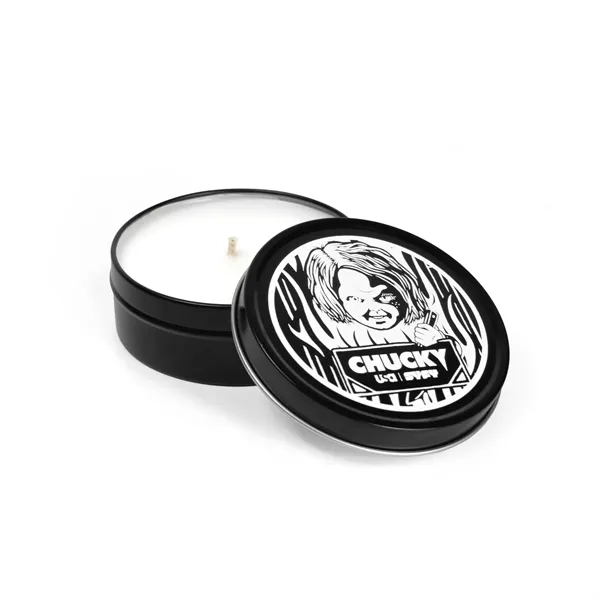 4 oz. Black Travel Tin Candle - with 4-c direct imprint.... from ASI 38850 Bath Promotions / Bath Promotions