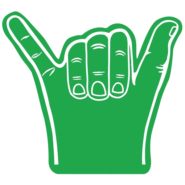 Open cell foam hang 10 hand shape cheering novelty.... from ASI 54886 Foamworx / FoamWorx