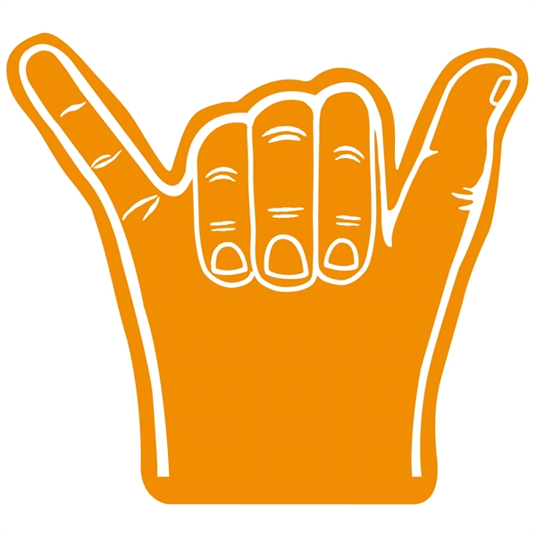 Open cell foam hang 10 hand shape cheering novelty.... from ASI 54886 Foamworx / FoamWorx