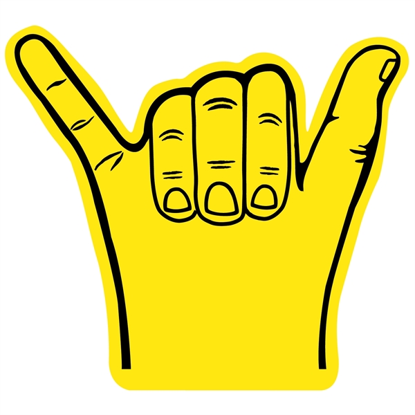 Open cell foam hang 10 hand shape cheering novelty.... from ASI 54886 Foamworx / FoamWorx