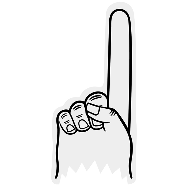 Foam 16" hand, 16" x 7.5" with a slit for hand... from ASI 54886 Foamworx / FoamWorx