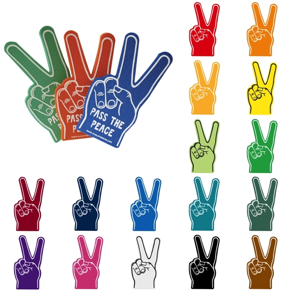 Open cell foam victory hand shape cheering novelty.... from ASI 54886 Foamworx / FoamWorx
