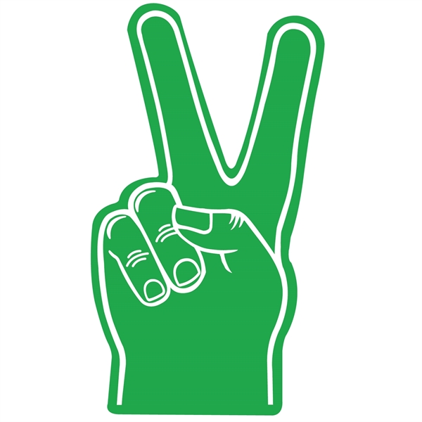 Open cell foam victory hand shape cheering novelty.... from ASI 54886 Foamworx / FoamWorx