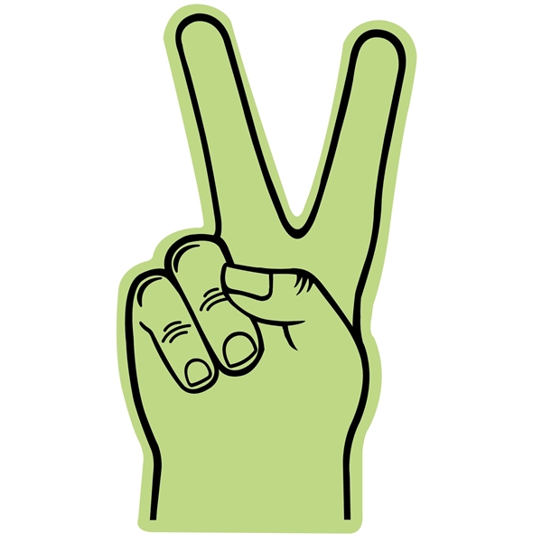 Open cell foam victory hand shape cheering novelty.... from ASI 54886 Foamworx / FoamWorx