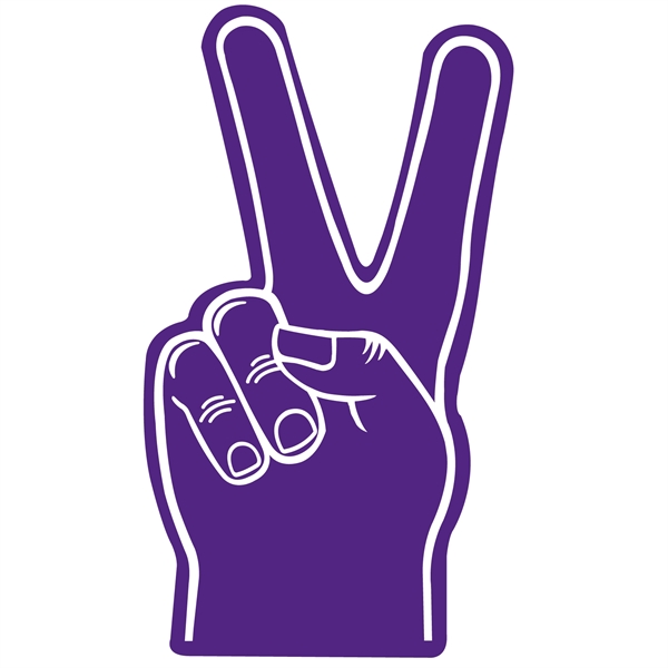 Open cell foam victory hand shape cheering novelty.... from ASI 54886 Foamworx / FoamWorx