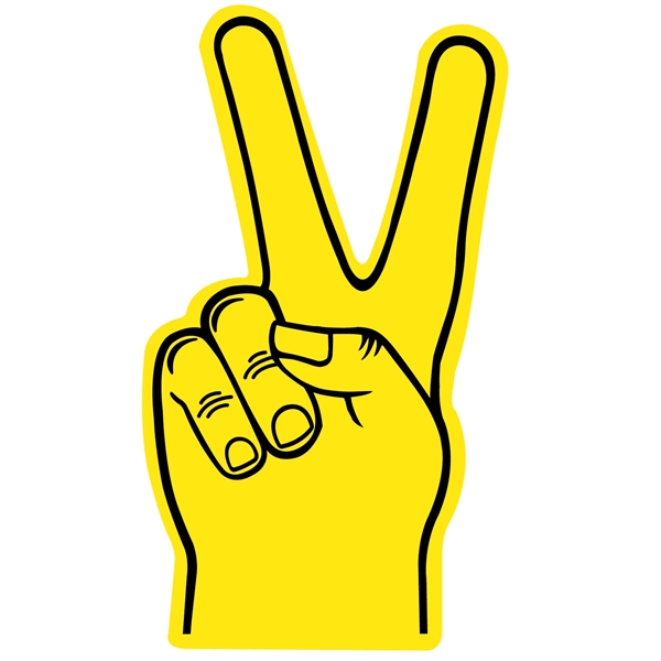 Open cell foam victory hand shape cheering novelty.... from ASI 54886 Foamworx / FoamWorx