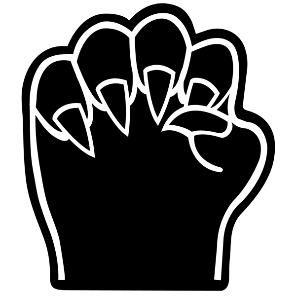 Our 14" high foam cat paw cheering novelty has hand slits... from ASI 54886 Foamworx / FoamWorx