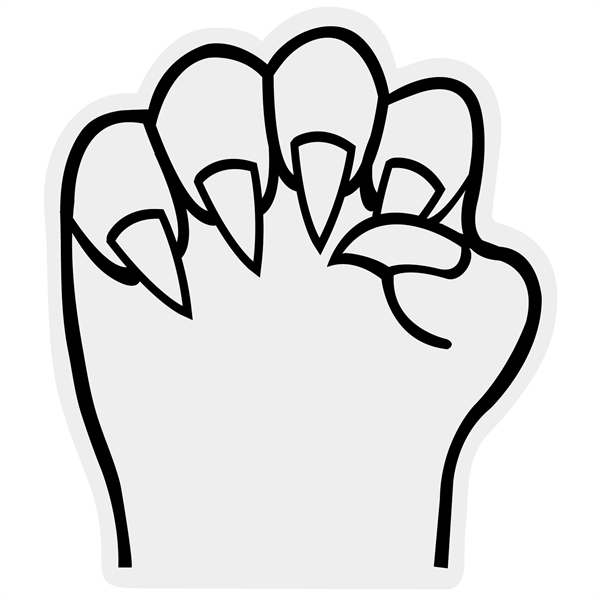 Our 14" high foam cat paw cheering novelty has hand slits... from ASI 54886 Foamworx / FoamWorx