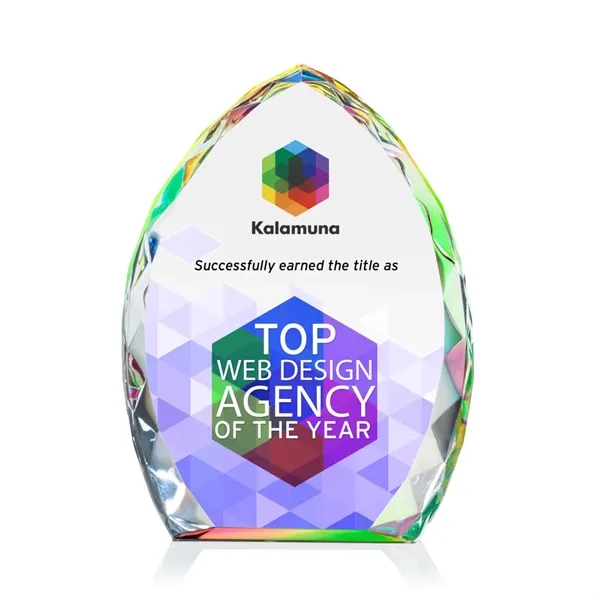 Elegant, prism-shaped optical award designed with beautiful bevels cascading around the... from ASI 84592 St Regis Group / St Regis