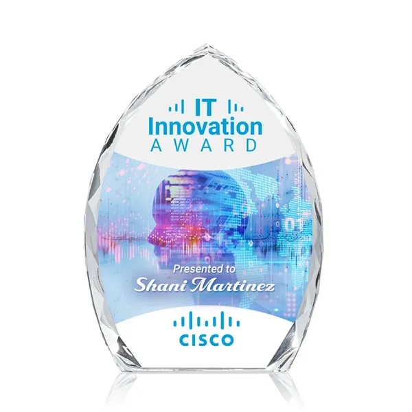 Elegant, prism-shaped optical award designed with beautiful bevels cascading around the... from ASI 84592 St Regis Group / St Regis