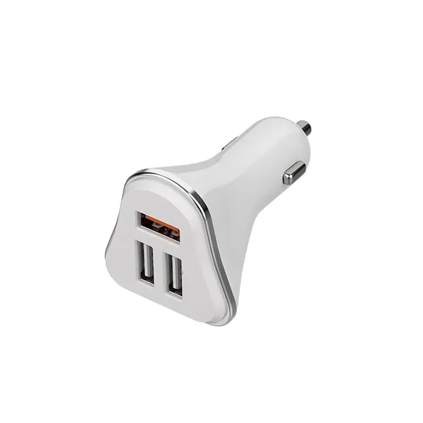 Quick charge 3 ports USB car charger plus laser engraving on... from ASI 37218 Athena Promo (tm)