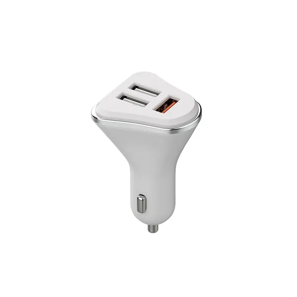 Quick charge 3 ports USB car charger plus laser engraving on... from ASI 37218 Athena Promo (tm)