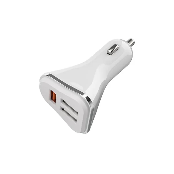 Quick charge 3 ports USB car charger plus laser engraving on... from ASI 37218 Athena Promo (tm)