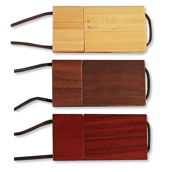 Portable data storage goes organic with this wood lanyard flash drive!... from ASI 93131 US Flash & Technologies LLC