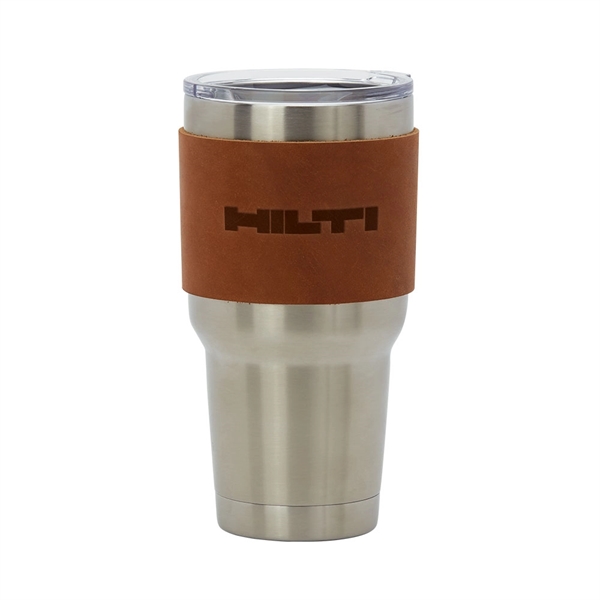 Leather sleeve made in the USA for a 30 oz. tumbler.... from ASI 88060 Snugz/USA Inc / SnugZ USA®