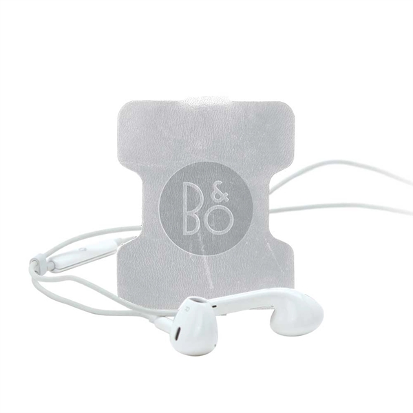 Ear bud wrap made of leather measuring 2" x 2.25" and... from ASI 88060 Snugz/USA Inc / SnugZ USA®