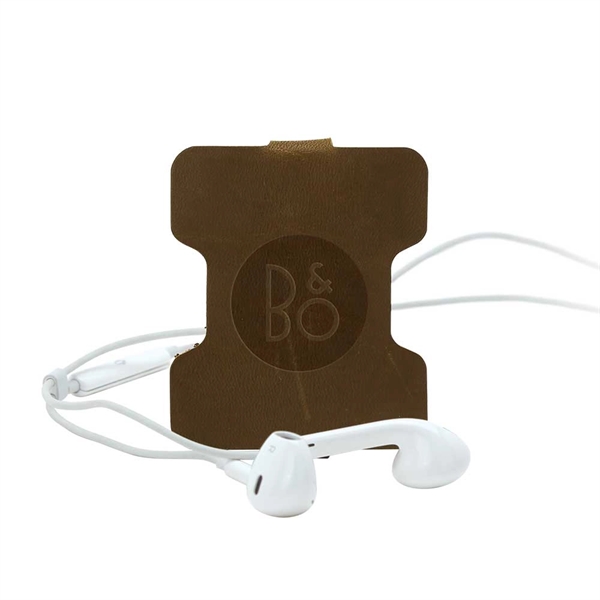 Ear bud wrap made of leather measuring 2" x 2.25" and... from ASI 88060 Snugz/USA Inc / SnugZ USA®