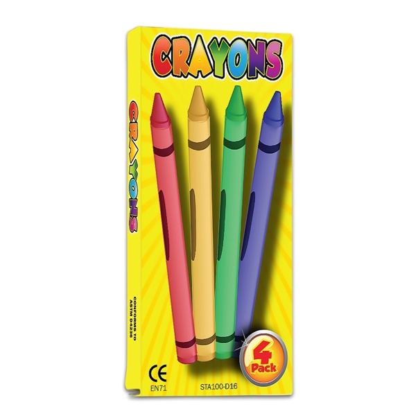 4 pack of assorted colored crayons... from ASI 42016 Brighter Promotions Inc / Chemical Light™ Liquid Light