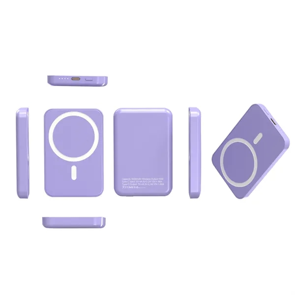 15W MagSafe magnetic wireless power bank plus 1 color silkscreen imprint... from ASI 37218 Athena Promo (tm)