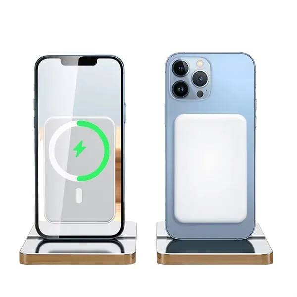 15W MagSafe magnetic wireless power bank plus 1 color silkscreen imprint... from ASI 37218 Athena Promo (tm)