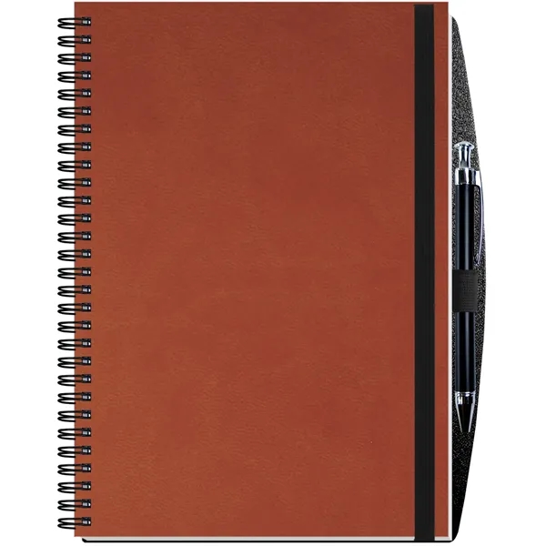 Hybrid 14 month planner and journal in one with leather-like cover... from ASI 50873 Drum-Line / Drum-line Inc