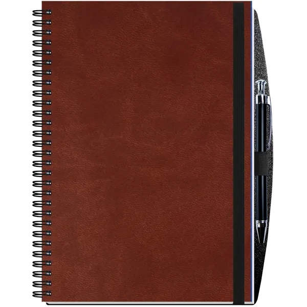 Hybrid 14 month planner and journal in one with leather-like cover... from ASI 50873 Drum-Line / Drum-line Inc