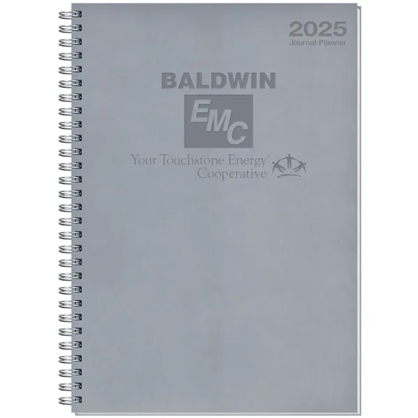 Hybrid 14 month planner and journal in one with leather-like cover.... from ASI 50873 Drum-Line / Drum-line Inc