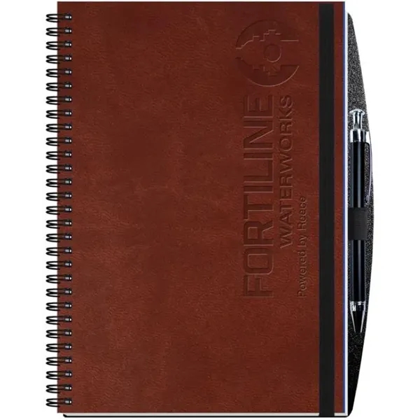 Hybrid 14 month planner and journal in one with leather-like cover... from ASI 50873 Drum-Line / Drum-line Inc
