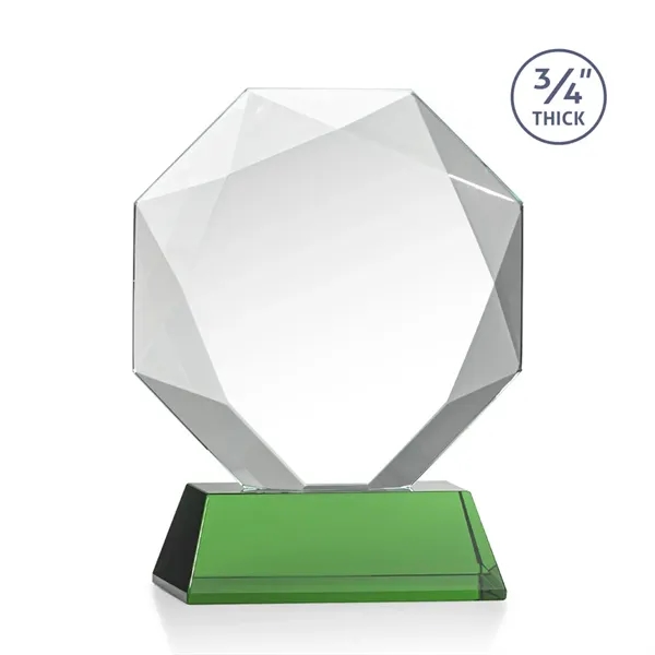 Starfire octagon shape award with faceted edges on a tall tapered... from ASI 84592 St Regis Group / St Regis