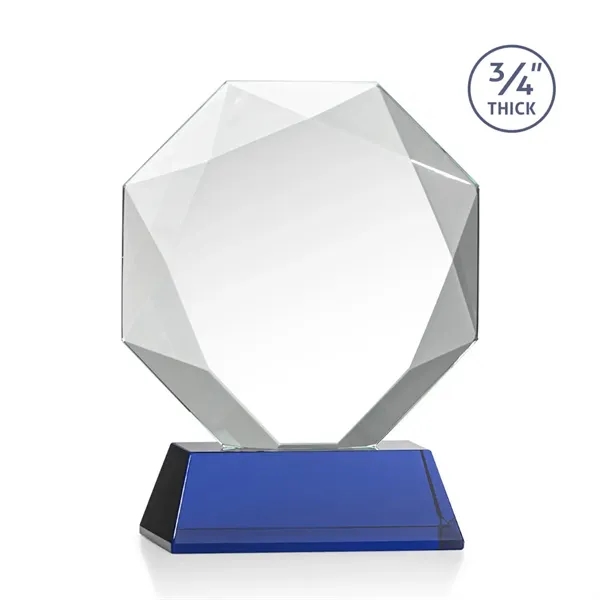 Starfire octagon shape award with faceted edges on a tall tapered... from ASI 84592 St Regis Group / St Regis