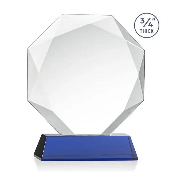 Starfire octagon shape award with faceted edges on a tall tapered... from ASI 84592 St Regis Group / St Regis