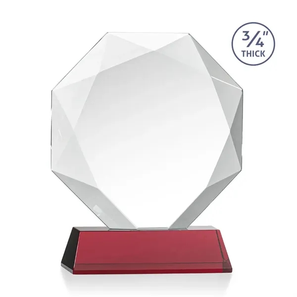 Starfire octagon shape award with faceted edges on a tall tapered... from ASI 84592 St Regis Group / St Regis