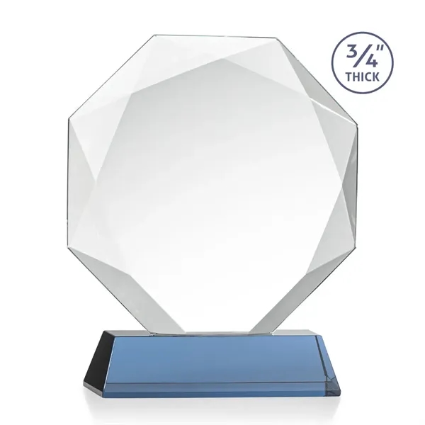 Starfire octagon shape award with faceted edges on a tall tapered... from ASI 84592 St Regis Group / St Regis