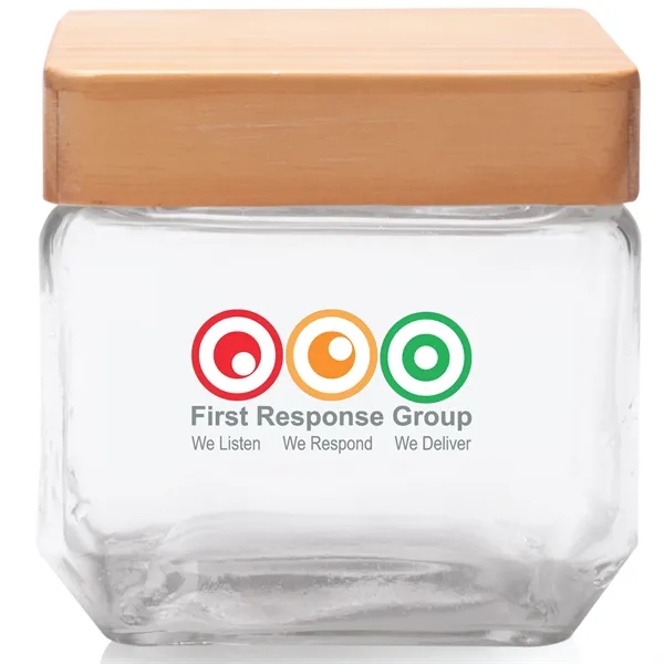 Glass Containers with wooden lids available in 2 sizes... from ASI 80060 VisionUSA