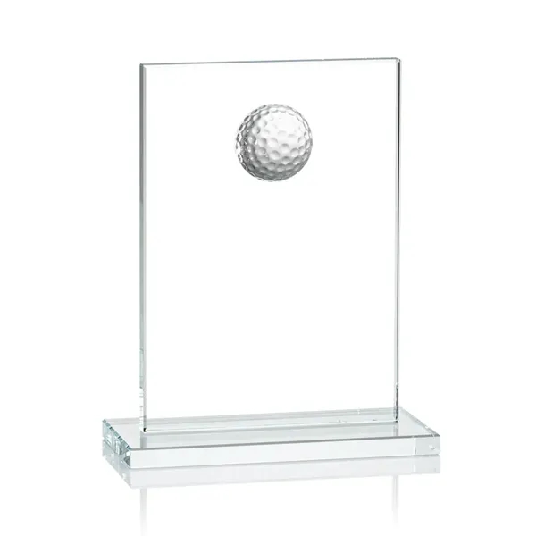 Rectangular golf award on base with a 3D crystal golf ball.... from ASI 84592 St Regis Group / St Regis