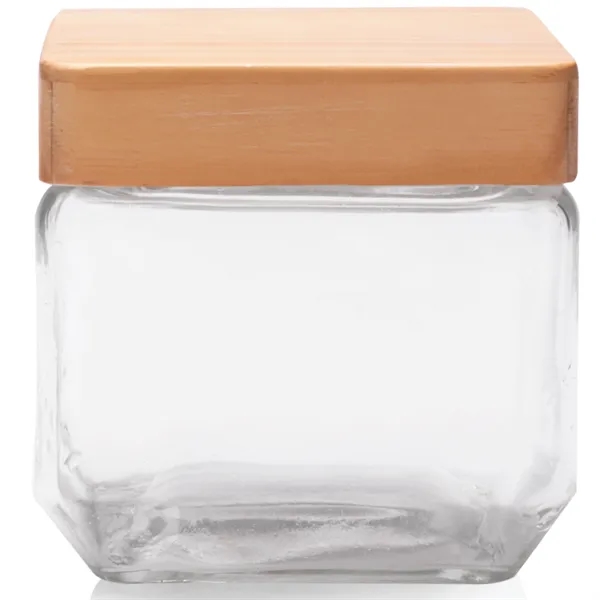 Glass Containers with wooden lids available in 2 sizes... from ASI 80060 VisionUSA