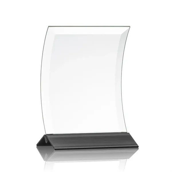 Beveled starfire crystal is kiln fired into this curved shape and... from ASI 84592 St Regis Group / St Regis