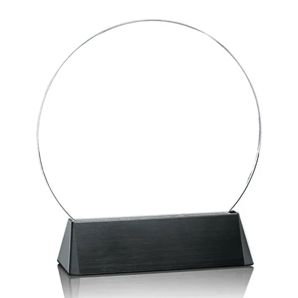 Circle award on a black anodized aluminum base.... from ASI 84592 St Regis Group / St Regis