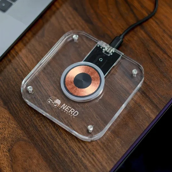 A clear acrylic wireless charger... from ASI 61966 HPG / HandStands HPG Gold