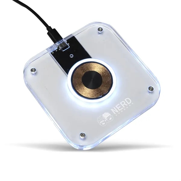 A clear acrylic wireless charger... from ASI 61966 HPG / HandStands HPG Gold