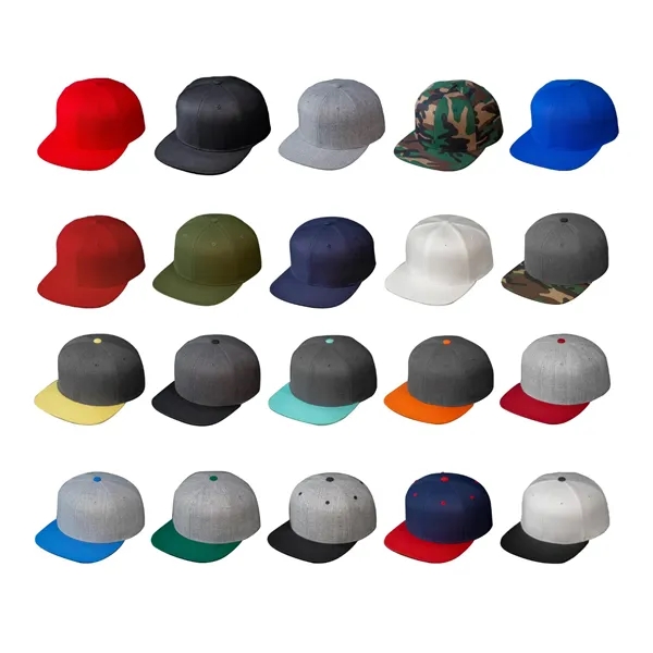 Premium Wool Blend Crown, Structured 6 Panel Crown, Premium Wool Flat... from ASI 72657 Active Life Promo / Active Life