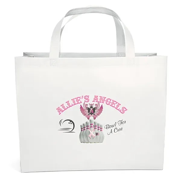 Non woven budget tote with heat-sealed handles.... from ASI 37940 Bag Makers Inc