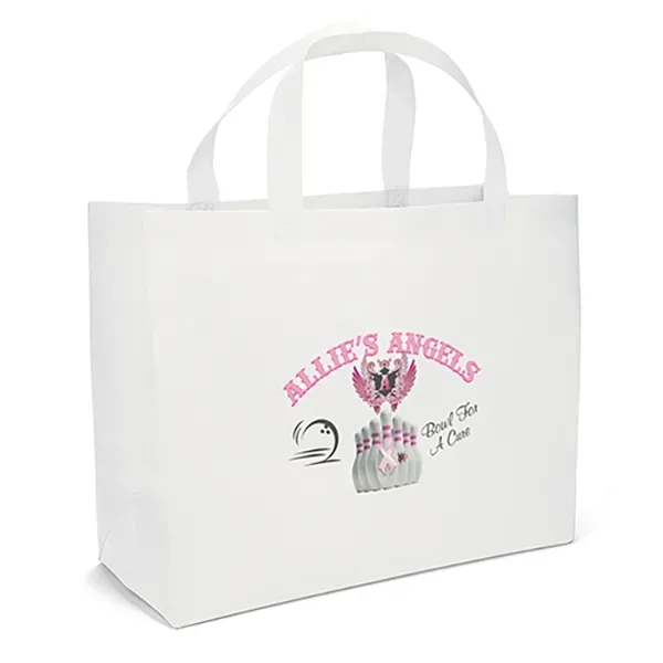 Non woven budget tote with heat-sealed handles.... from ASI 37940 Bag Makers Inc